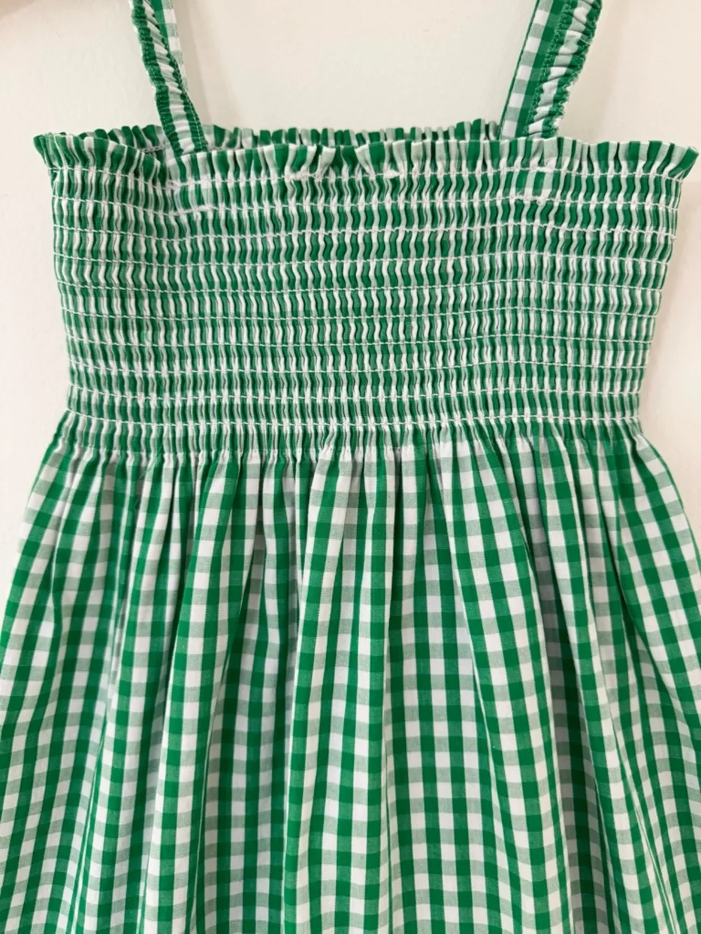 Little English Green Gingham Smocked Sundress with Ruffle Hem, Size 5 - Picture 10 of 10